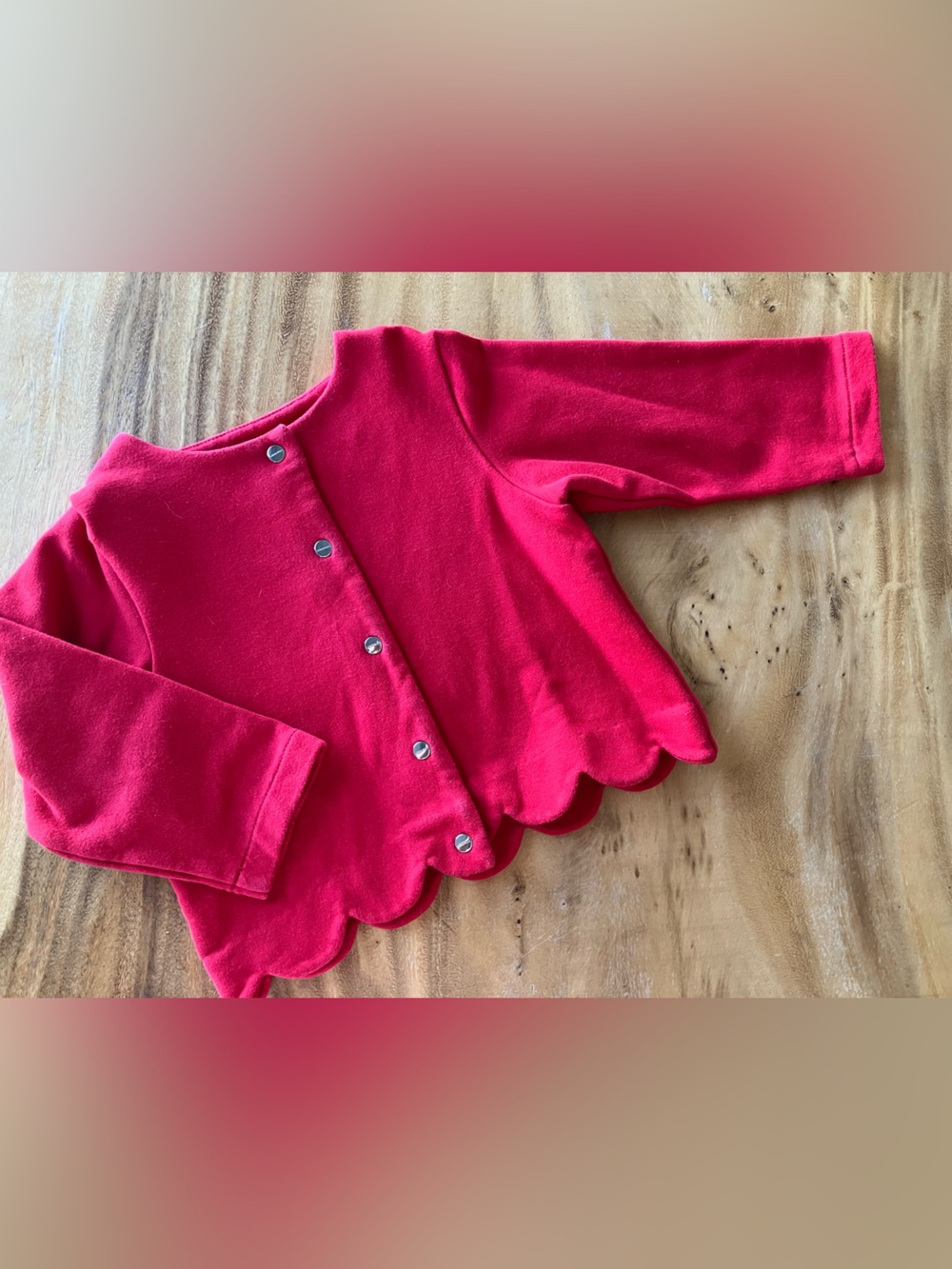 Jacadi (2) Scalloped Button-Front Cardigan